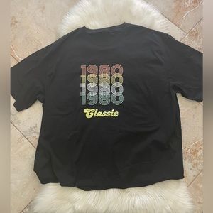 Men's 80's "1980 Classic" Black T-shirt Size 5XL NEW
